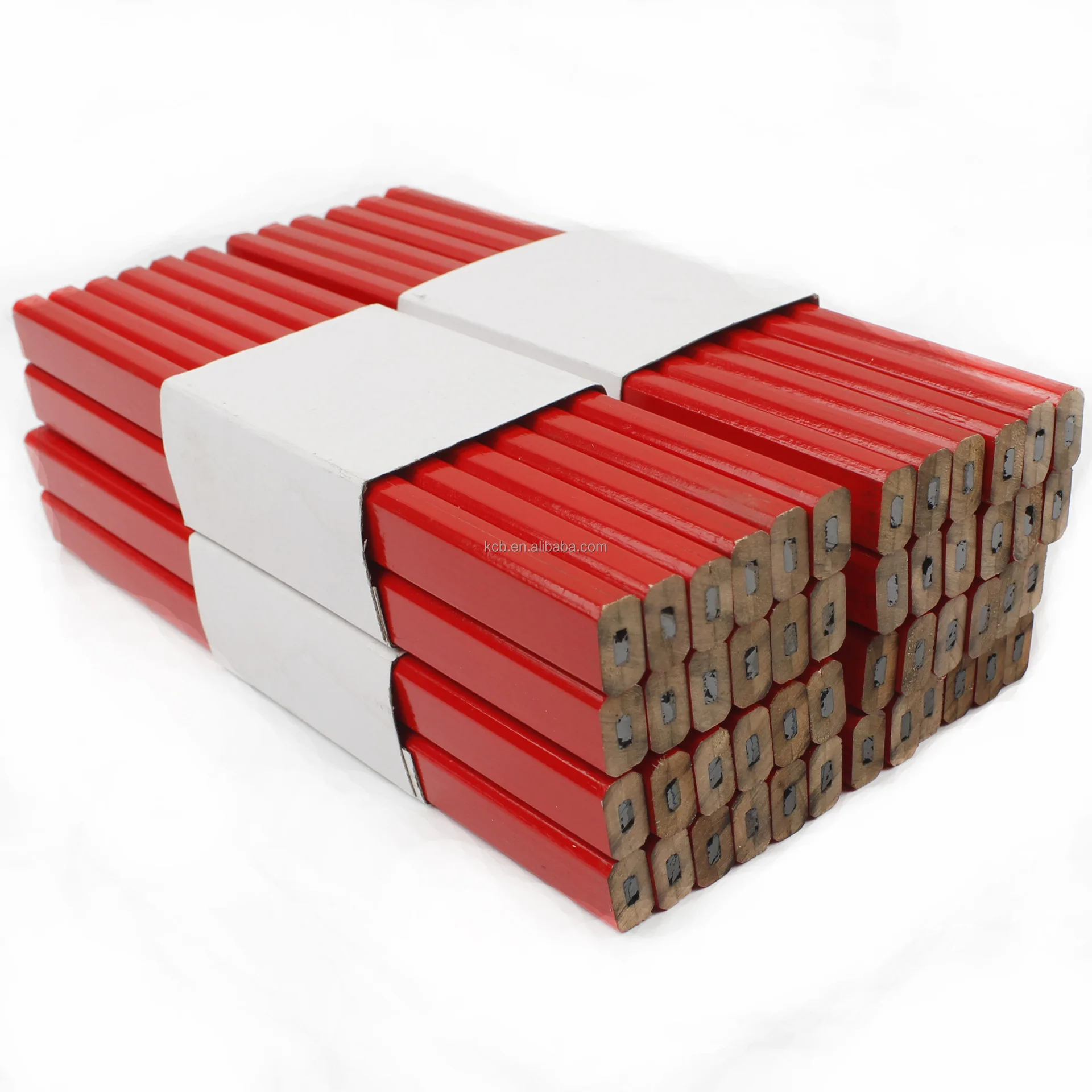 Восьмиугольный карандаш для деревообработки плотничный специальный двухцветный красного и синего