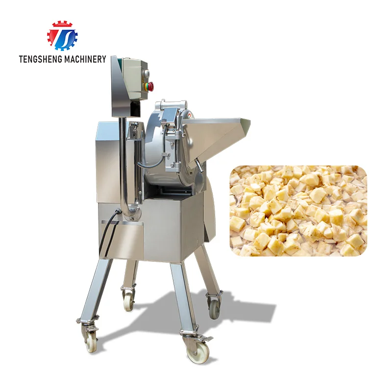 Food Processing Plant Stainless Steel High-Speed Dicing Slicing Cutting Machine for Central Kitchen (TS-Q180)