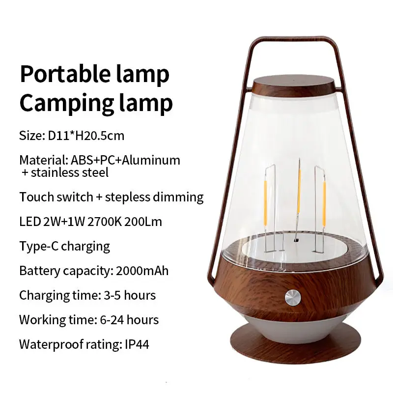 Garden Path Lawn Cordless Outdoor Rechargeable Table Lamps Portable Touch Home Decor Camping Lantern lamps Battery Wireless