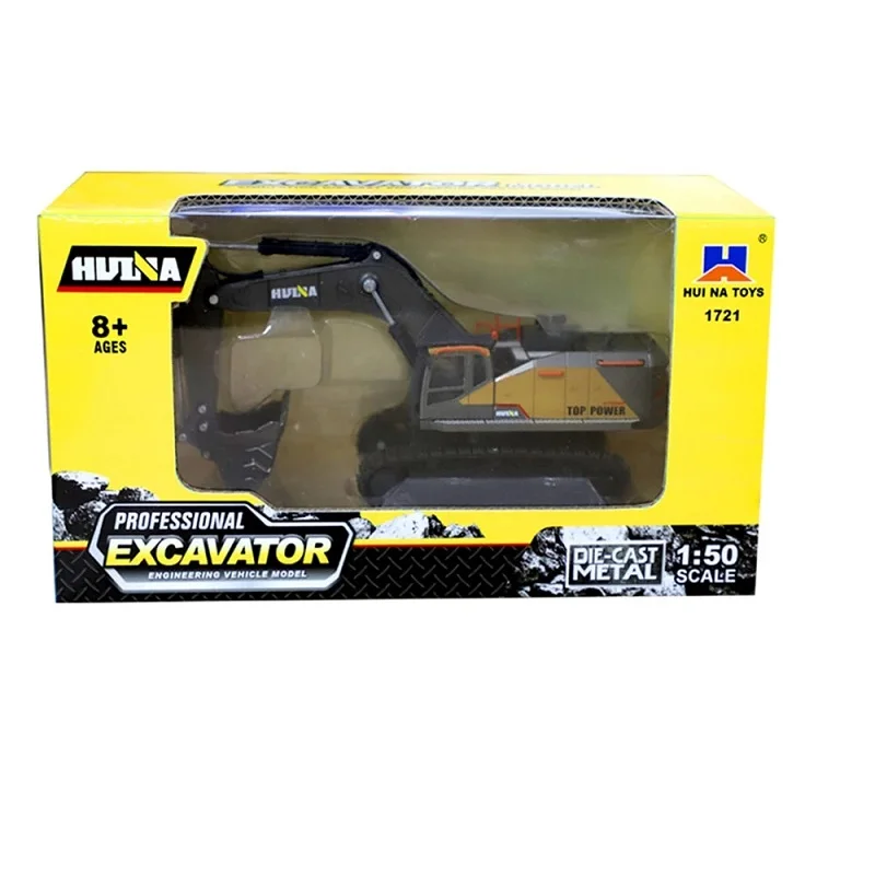 Huina 1721 1/50 New Alloy Diecast Excavator Static Version Simulation Metal Engineering Construction Model Hobbies And Toys
