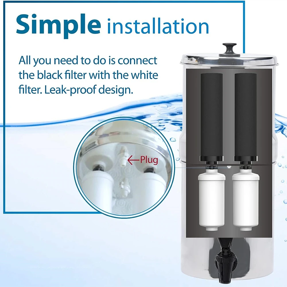 Emergencies Use S/S 2.3 Gallon Gravity-fed Water Purifier System with Stand