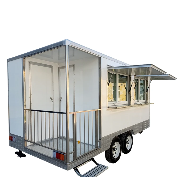 Mobile Kitchen Food Trailers Fully Equipped With Toilet Food Truck