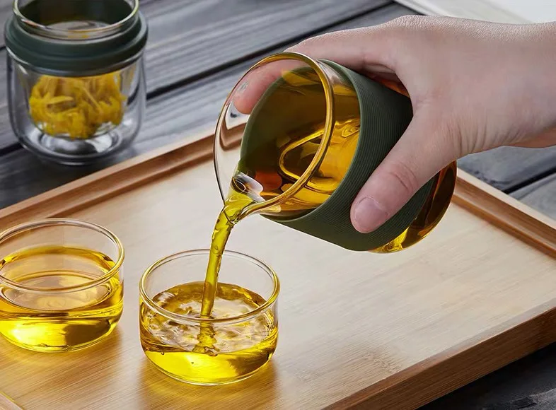  Экологичный чайный сервиз стеклянная чашка для