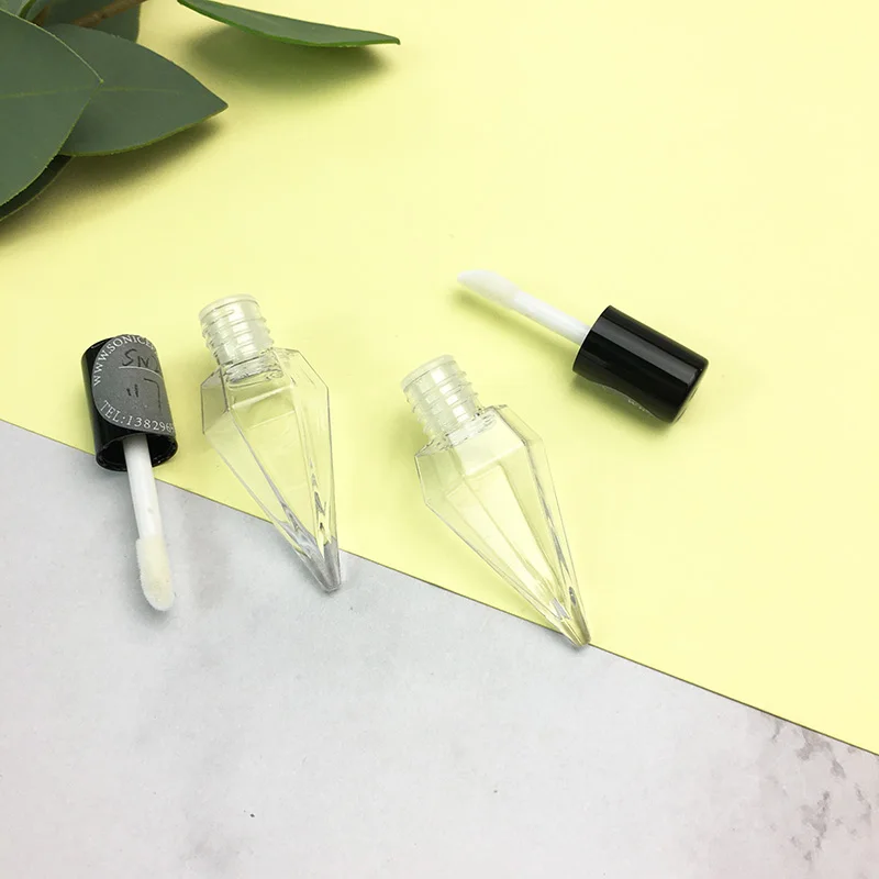 MINI plastic lip gloss pigment glitter containers empty small lip gloss tube cosmetic acrylic clear white lip gloss container