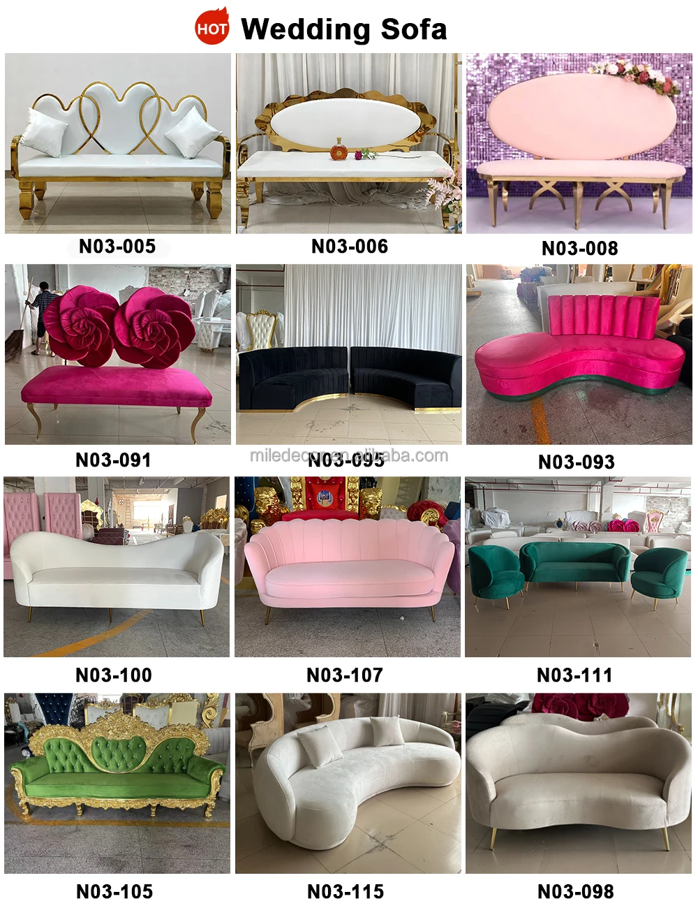 Customized Professional White Cashew Shape Velvet Fabric Hotel Furniture Sofa