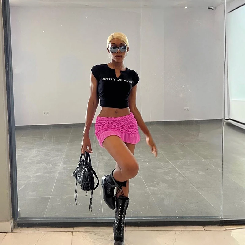 2023 Hrong Women Wholesale Hot Sale Special Design Fashion Candy Color Mini Skirt Skirts For Girls Womens Skirts