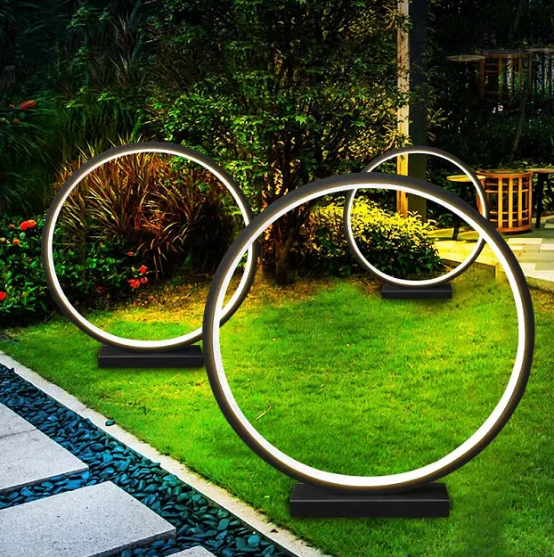 Landscape Light Circular Lamp Layout Waterproof Park Villa Floor led Lawn Garden Lights Outdoor