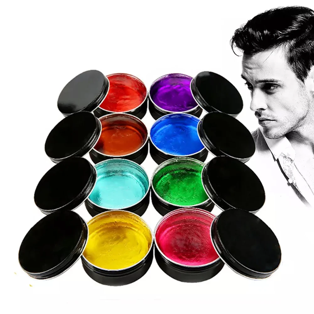 Professional best wholesale oem pomade factory own private label silver color container jar gel men hair wax styling for men