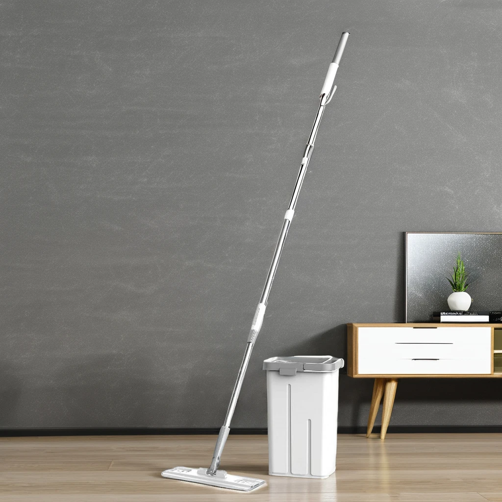 Portable Wet and dry Flat Mop Quick absorption Self-extruding easy cleaning 360 Rotary Floor Mop Set Household mop with bucket