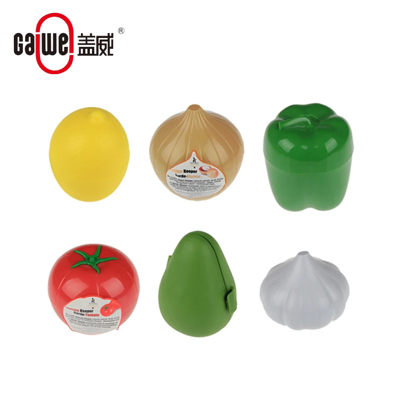 
Kitchen Vegetables Fruits Containers Crisper Onion Garlic Pepper Tomato Lemon Plastic Refrigerator Organizer Fruit Box 