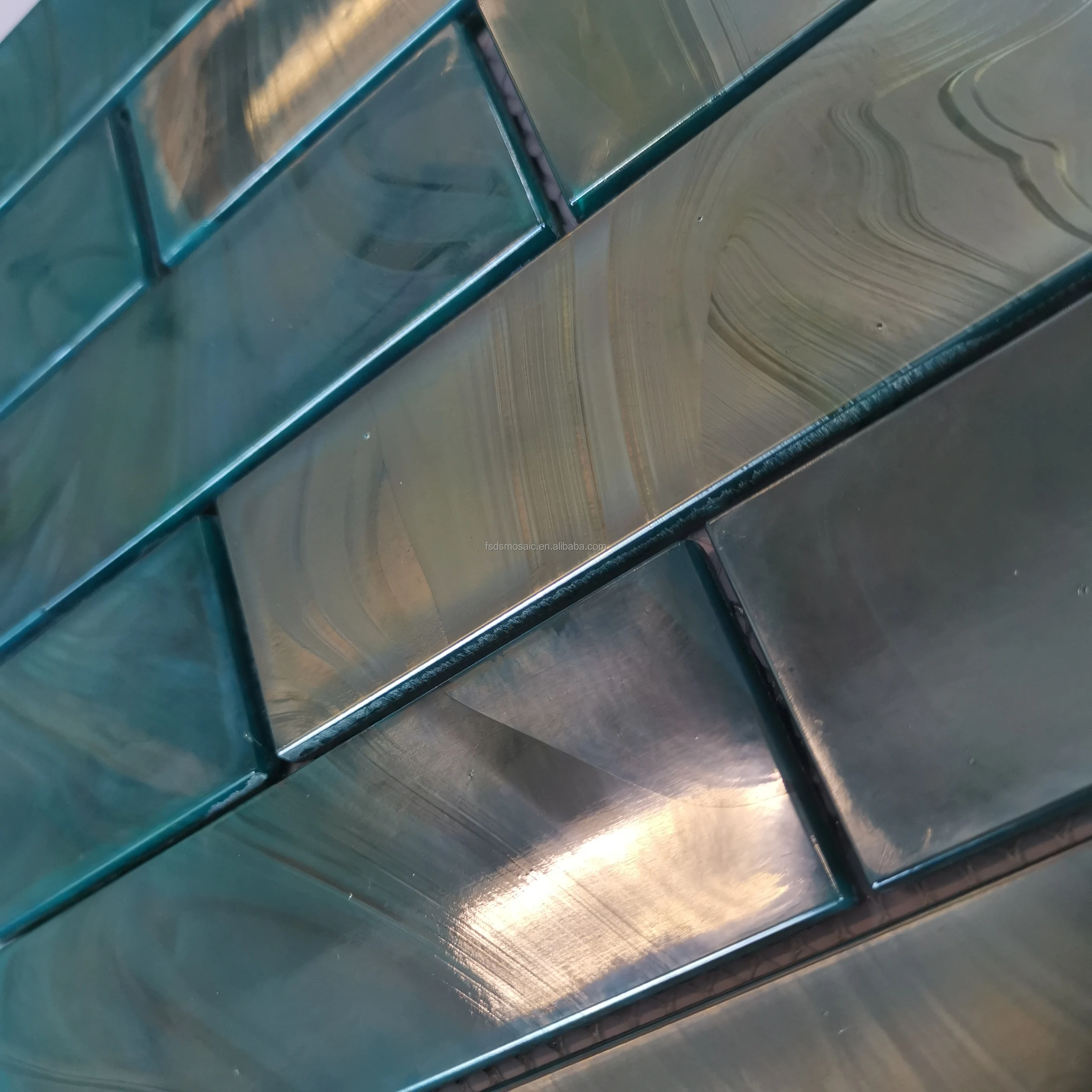 DS 2*6 мозаика метро радужная синяя плитка для плитки Backsplash