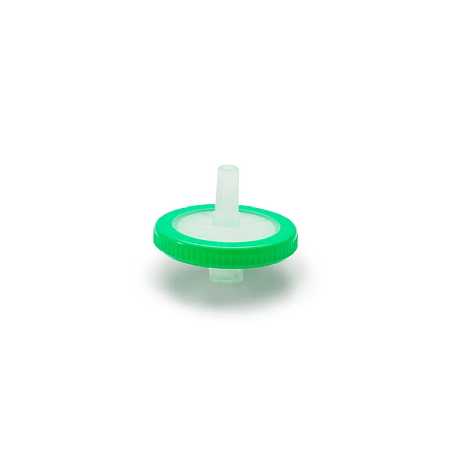 0.22um green Sterile 25mm Nylon Syringe Micro Mesh Filter for HPLC low residual volume 100pcs/pack