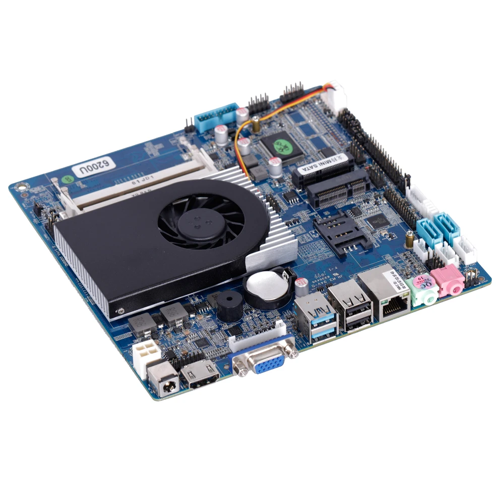 Hot Sale Cheap 4K Haswell Core i5 i7 I3 6100U Processor 1 RS232 LVDS DDR3 Mini ITX Motherboard for Advertising Machine Kiosks