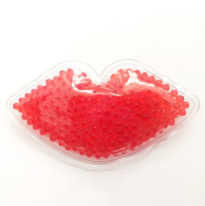 Best seller reusable Lip Shaped Hot Cold Gel Beads Therapy Ice Pack for Aesthetic and
