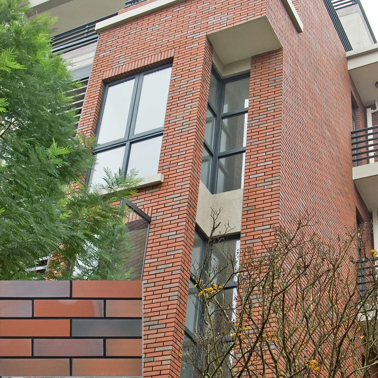 Фошань, используемая керамическая глазурованная старинная красная огнеупорная изоляция, кирпичная настенная плитка, декоративная для украшения стен, кирпич