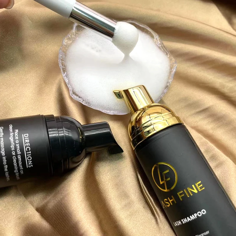 LASH FINE eyelash shampoo lash foam organic custom private label oil free mink organic vegan 60ml lash shampoo