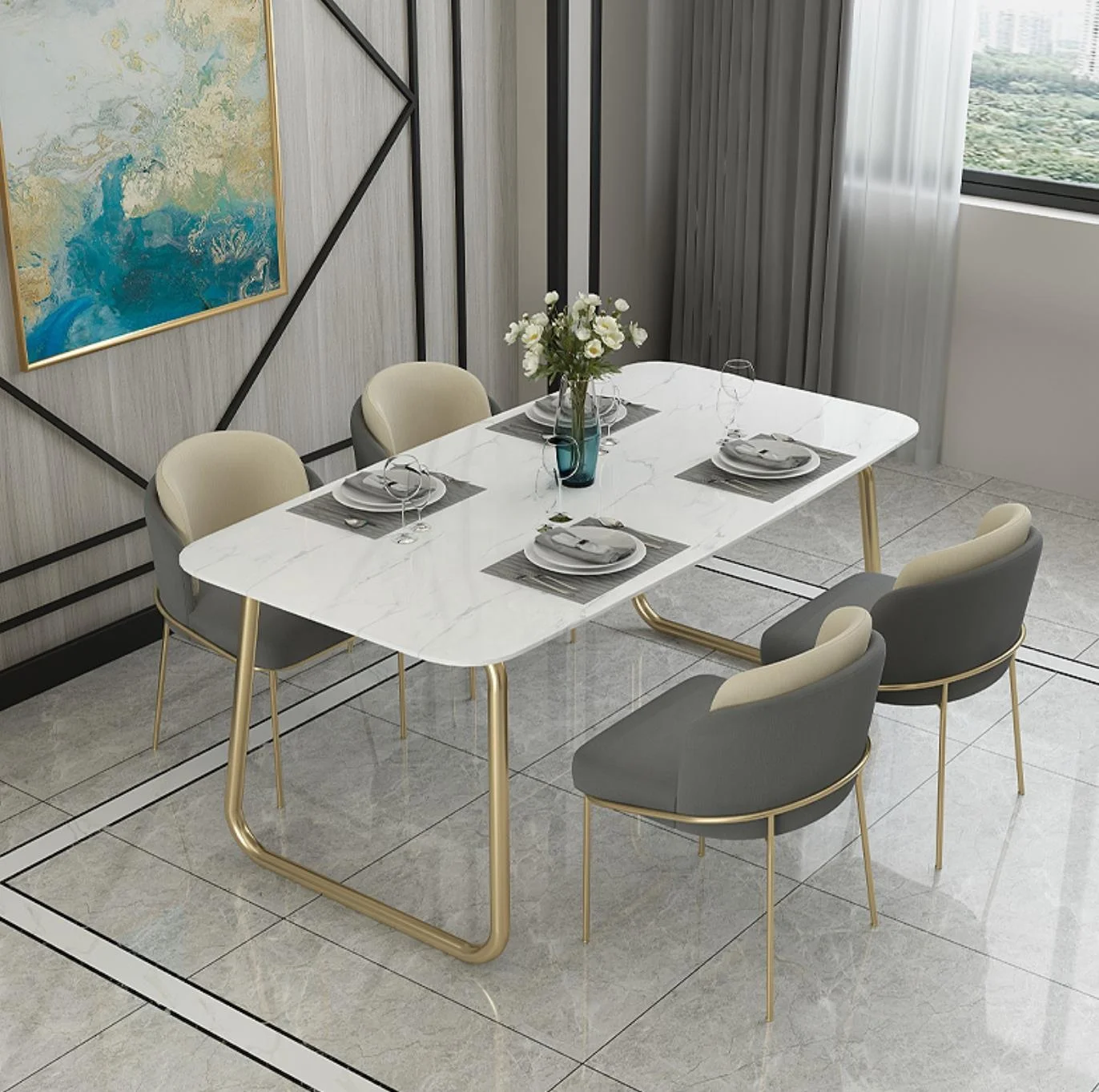 2020 popular design furniture   quality french dining leather chair