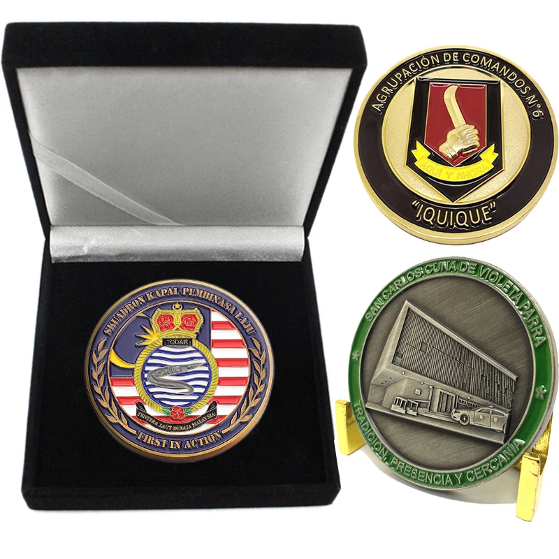 Design Zinc Alloy Challenge Coin Manufacturer Customize Personalized Logo Collectible Commemorative Metal Challenge Coins