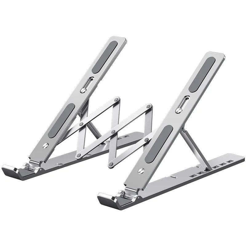 2021 New Arrival Folding Height Adjustable Aluminum Foldable Portable Adjustment Desktop Laptop Holder