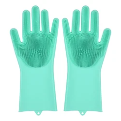 Dishwashing Cleaning Gloves Magic Silicone Rubber Dish Washing Glove for Household