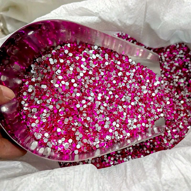 Factory Wholesale SS6-SS20 14400pcs Bulk Package Crystal Glass Rhinestones Flatback Non hotfix Rhinestone For Nail Art Garment
