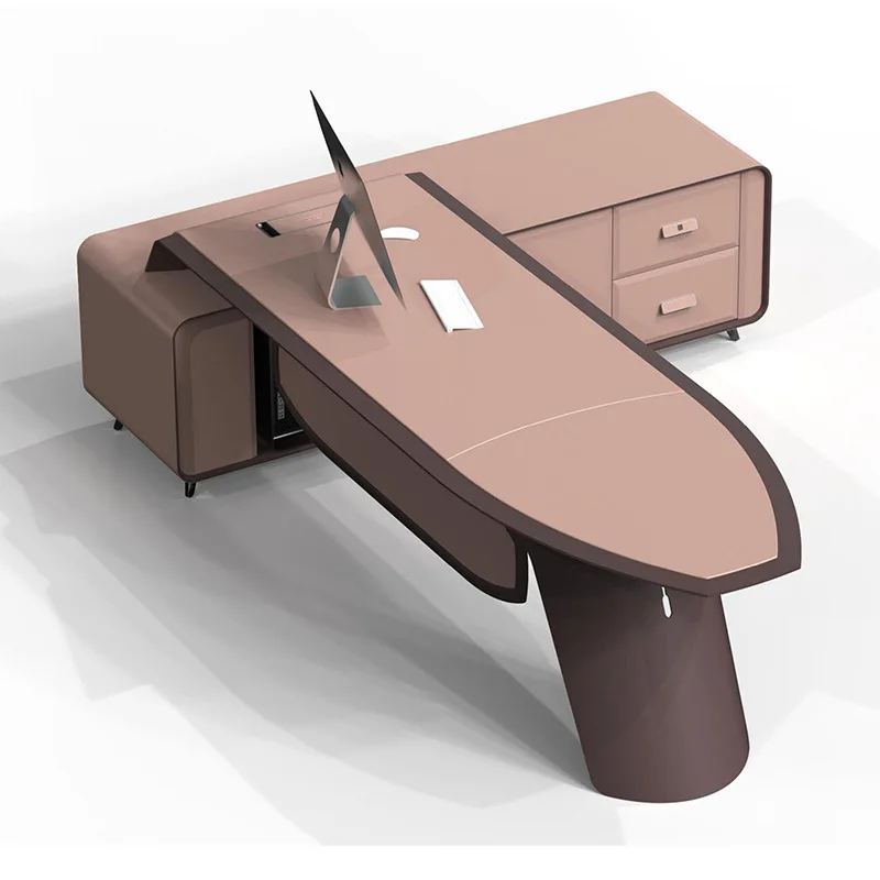 New Modern Office Furniture Luxury Desk Workbench Design Ceo Executive Manager L-shaped Mdf