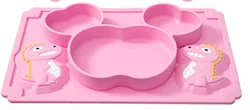 2022 hot selling Good Quality Factory Directly Baby Dinosaur Durable Toddler Plates Silicone Plate