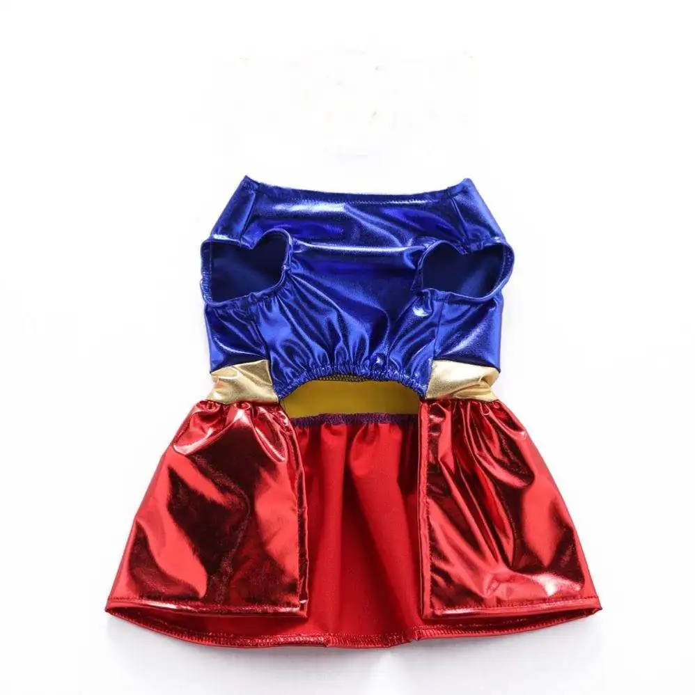 Wholesale New Fashion Dog Dress Superman Dog Costume Puppy Clothes Pet Outfits
