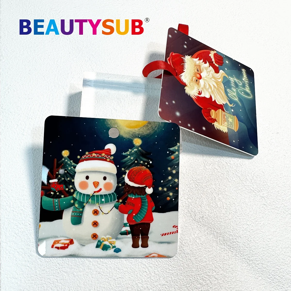 Longstar BEAUTYSUB 1.15mm HD single-sided white heat transfer prints sublimation aluminum Christmas ornament metal coated blanks