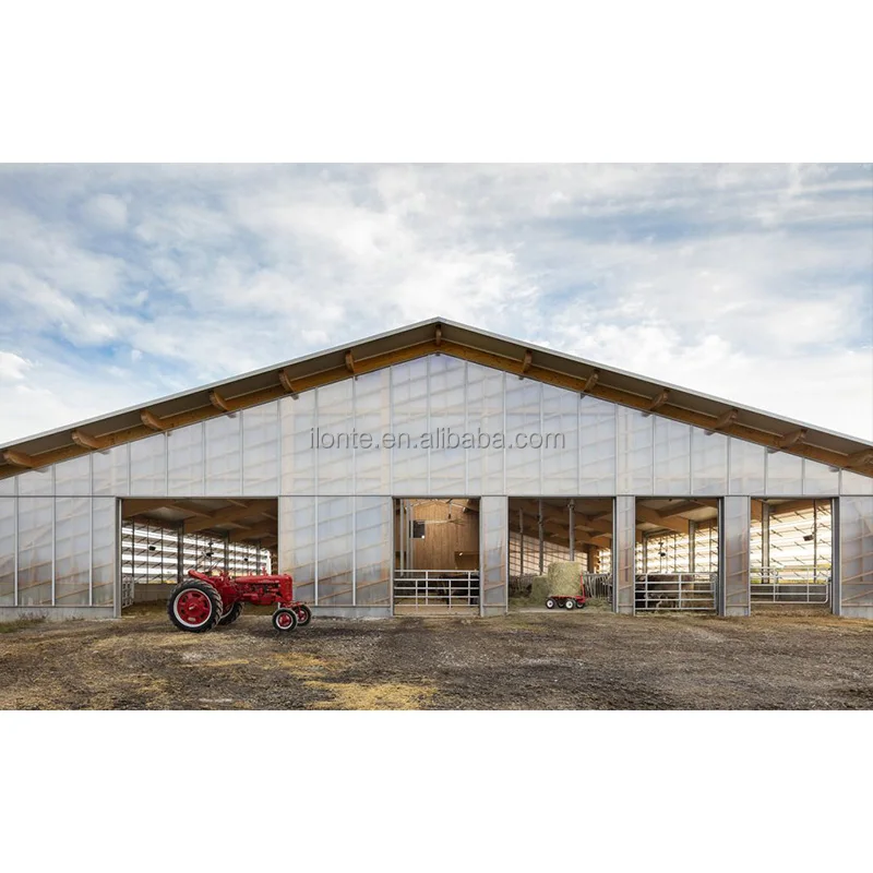 Outdoor Movable Galvanized Horse Shelters Mobile Portable Cow Shed Install With Roof