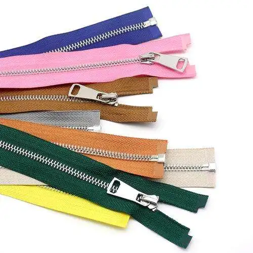 High Quality Durable Custom Metal Zipper Gold Teeth Zinc Alloy Open Type Clothing Accessories for Bags