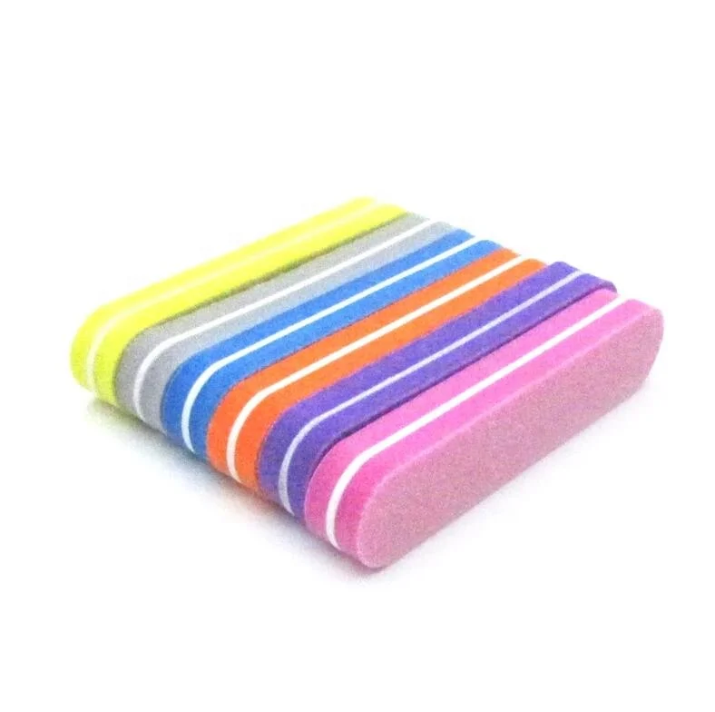Mix Color Small Sponge File Washable Sanding Nail File 100/180 Nail Buffer Polish lime an ongle Pedicure Manicure tools