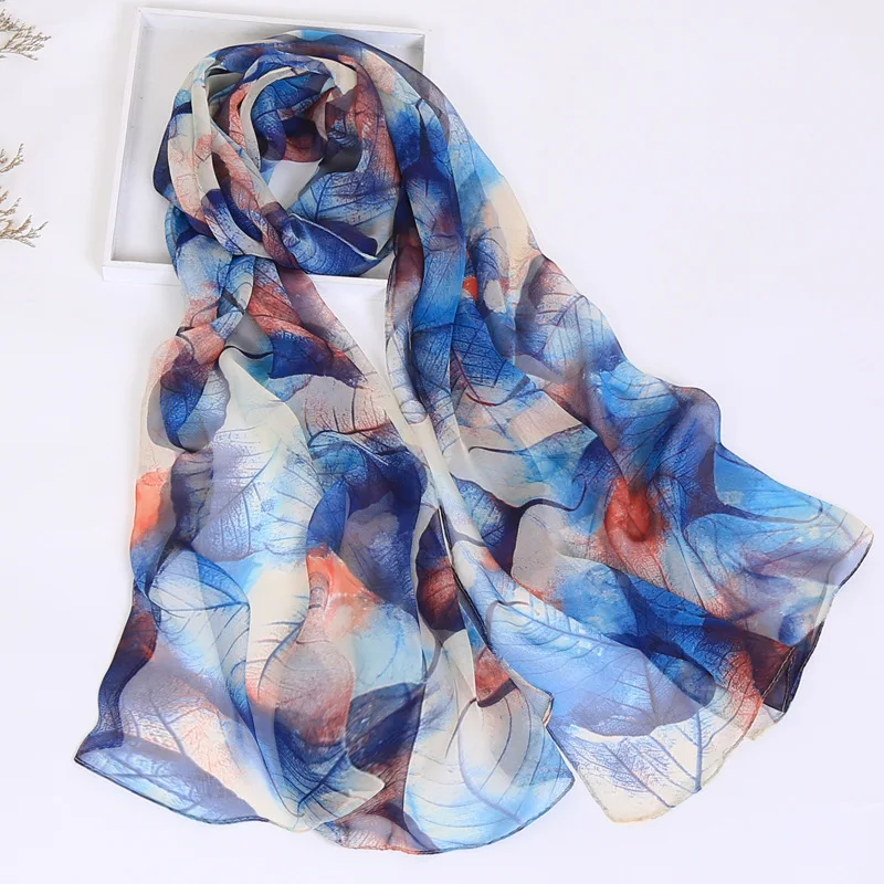 New Retro Custom Flora Printing Malaysia Tudung Bawal Design Chiffon Hijab Scarf Fashion Women Chiffon Scarves Hijab for Women