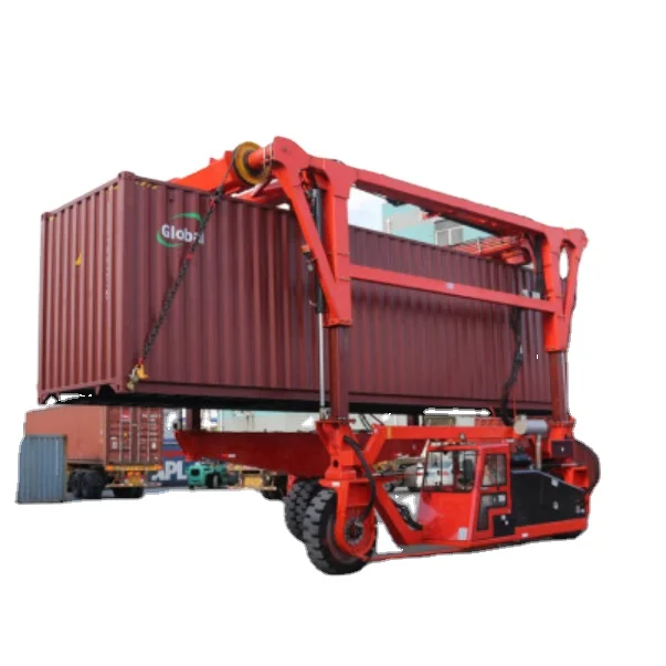 Portable 20ft 40 feet hydraulic mini 30ton straddle carrier double girder lift containers lifting gantry cranes