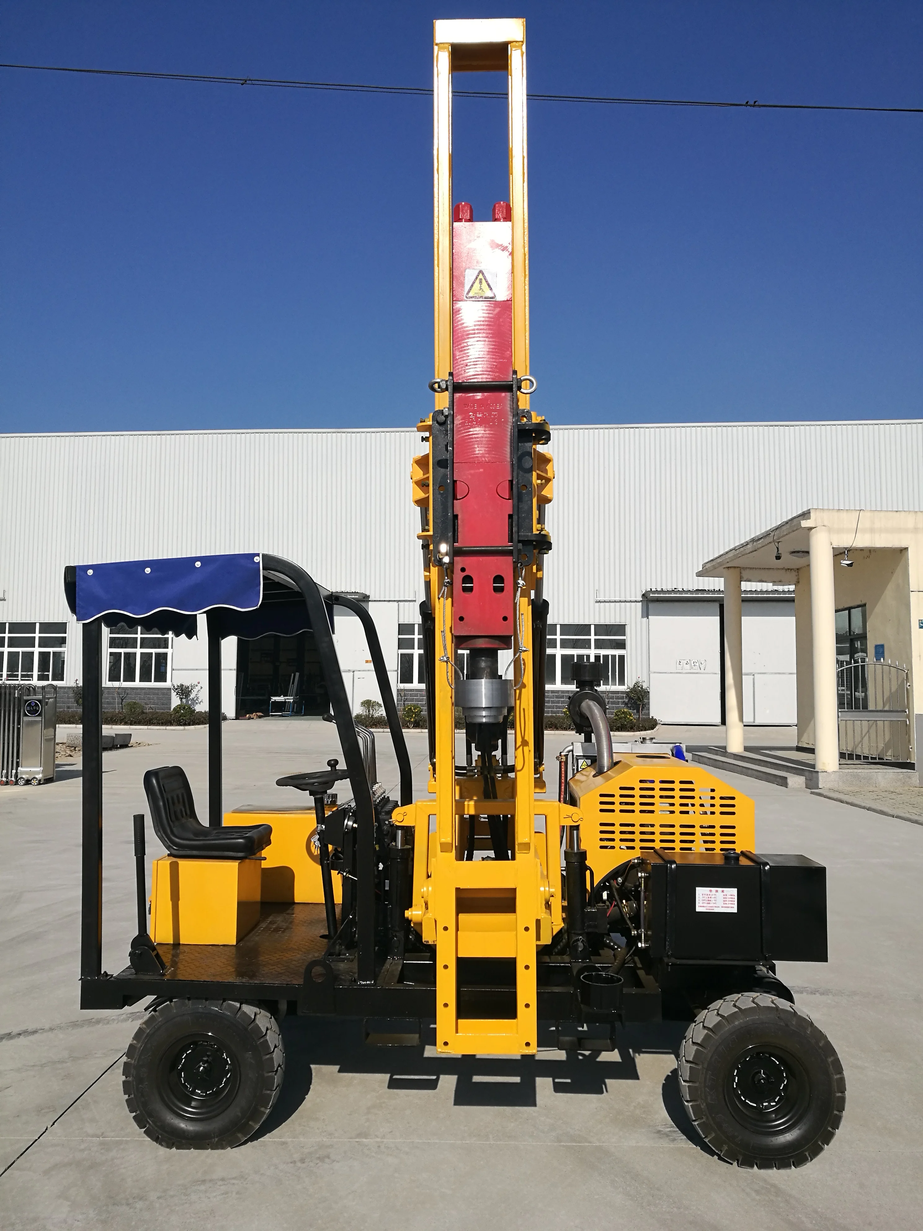 Used highway guardrail barrier piling road driving machine