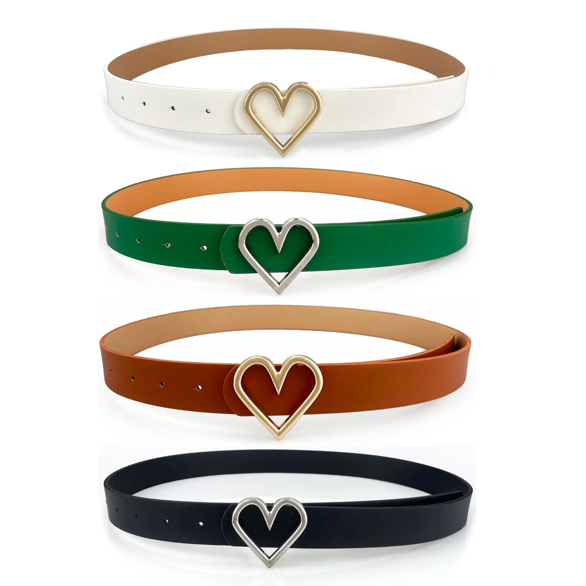 Женский тонкий ремень с металлической пряжкой 2,8 см