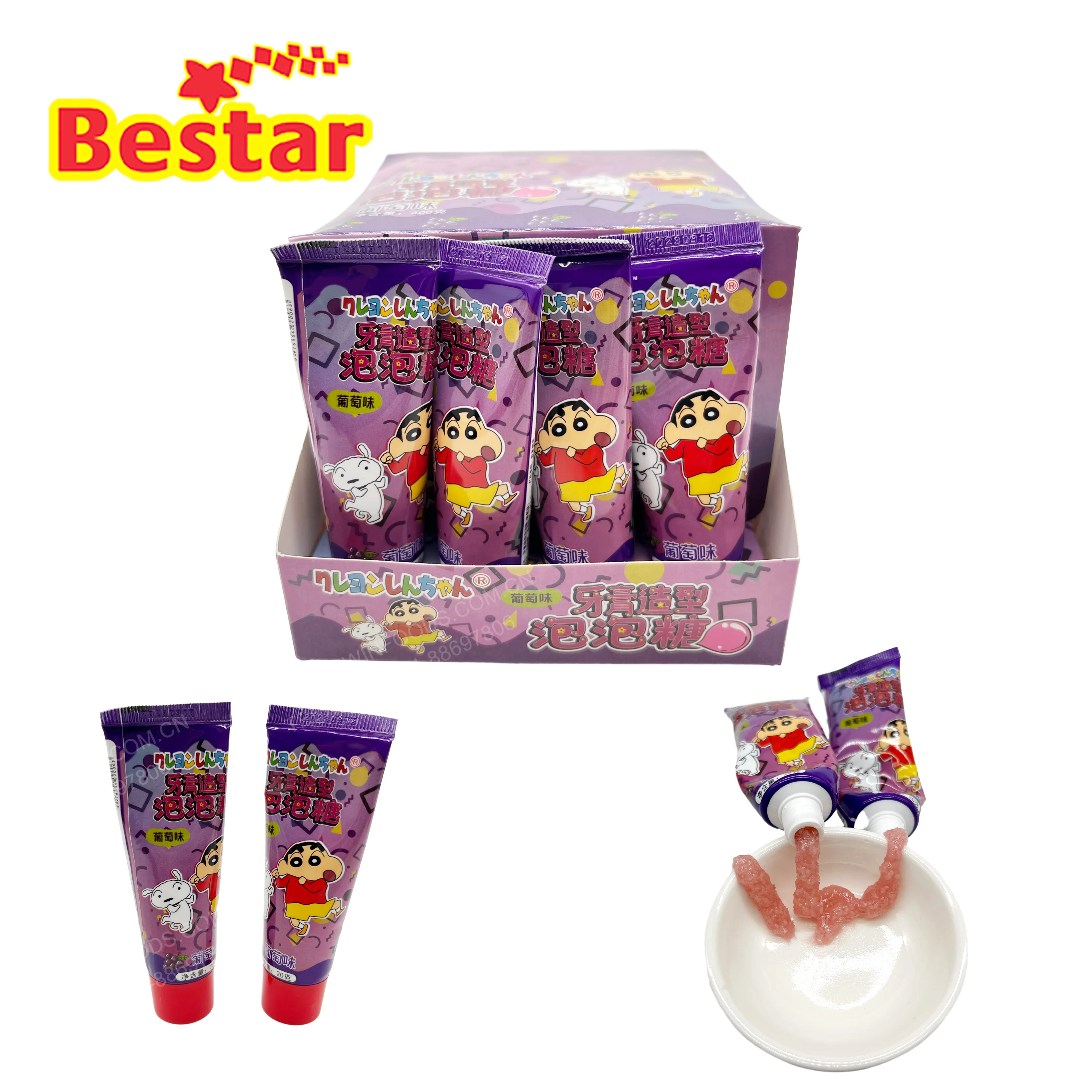 New Toothpaste Liquid Bubble Gum Fruity Flavor Liquid Bubble Gum Candy For Wholesale