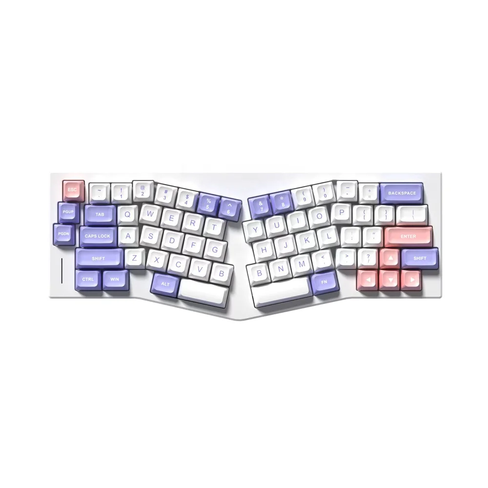 67 Keys Hotswap PCB Customized CNC Keyboard Kit RGB Tri-mode Wireless Acrylic Alice Ergonomics Mechanical Gaming Keyboard for PC