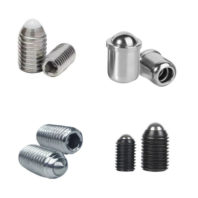 Flanged Ball Spring Plunger Smooth Ball Spring Screw Plunger
