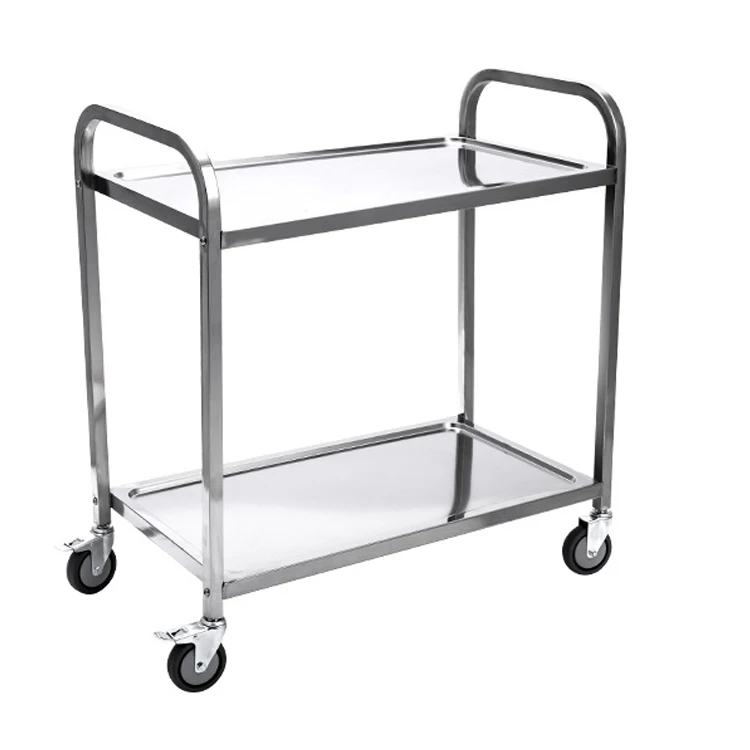 Good material  stainless steel dining serving transport trolley hotel room service trolley
