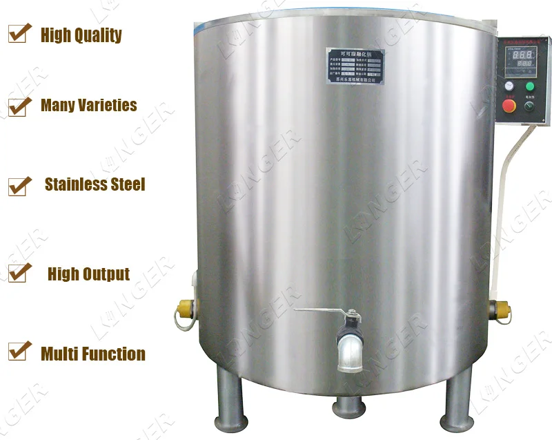 Commercial Electric Heating Automatic Chocolate Melting Tank Machine for Chocolate