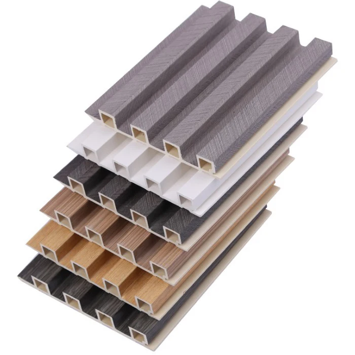 Home decor wpc wood plastic Interior background fluted great wall panels decorative wood wpc wall panel