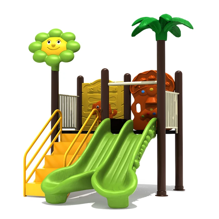 Color Kindergarten Playground Toys Children Plastic Play House With Slide big outdoor playground equipment for children