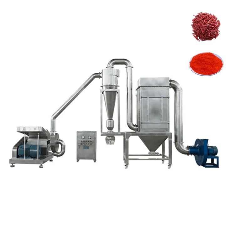 Red chili powder making machine spice hammer mill with big capacity powder pulverizer machine