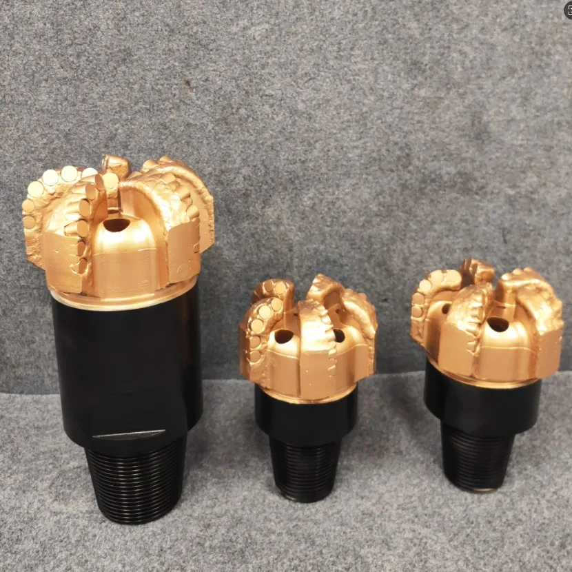 China rotary head drilling diamond rock drill 5 blades water well rig PDC bit