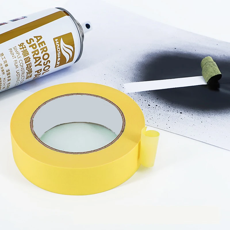 high quality crepe paper masking tape jumbo roll for car painting and High temperature resistant adhesive paper