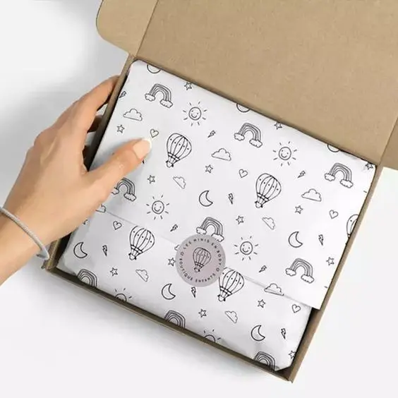 Tissue paper sheet custom wholesale price packaging logo gift wrapping paper clothing tissue paper