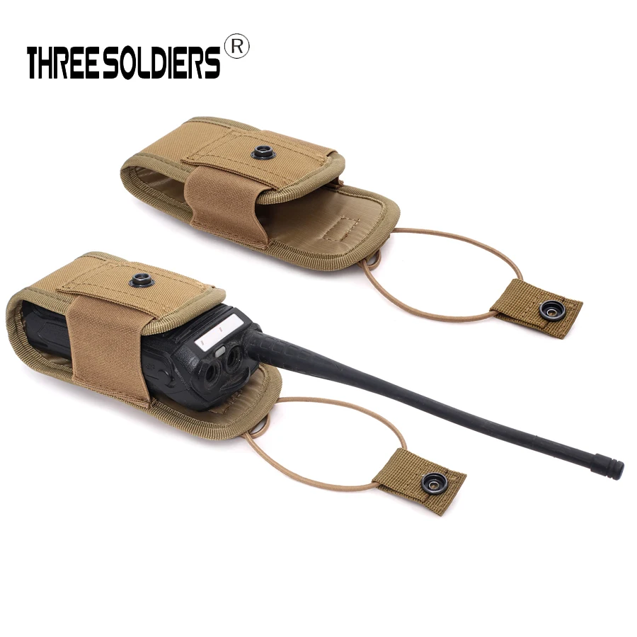 Tactical Molle Radio Walkie Talkie Pouch Waist Bag Holder Pocket Portable Interphone Holster Carry Bag for Hunting Camping