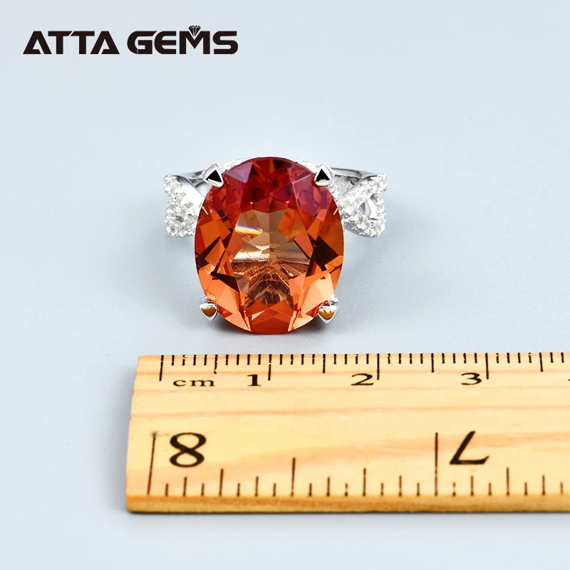  14 карат диаспоры Zultanite Gemstone кольца 100% твердые 925 стерлингового серебра sultanite для женщин