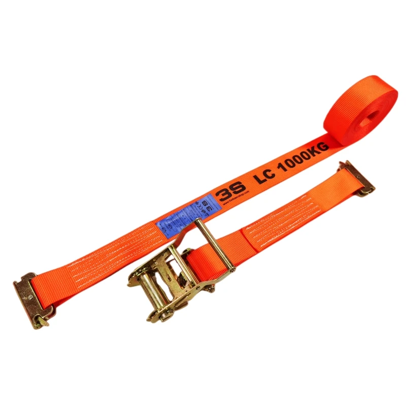 38mm 3000 daN cargo lashing belt ratchet tie down straps with TUV GS CE, ISO9001 certificate